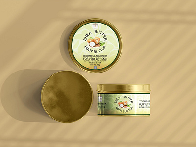 Shea Butter Cosmetic Packaging / Label Design