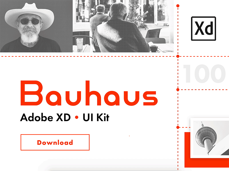Bauhaus - AdobeXD Ui-kit adobexd adobexduikit geometric minimal ui uikit uiux