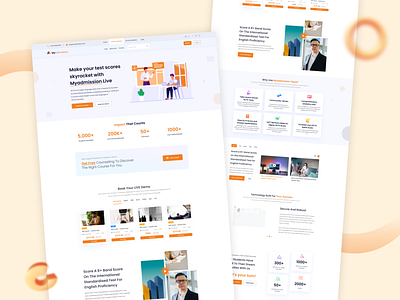 Landing Page for MyAdmission design elearning hero section landingpage lms typography ui ux website