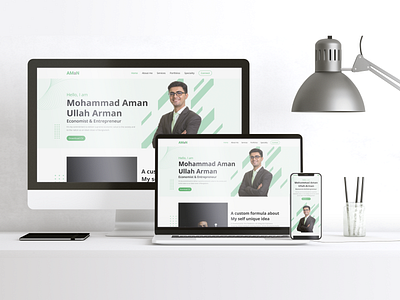 Responsive Personal Website Design for AUMan branding design hero section landingpage portfolio responsive typography ui user experience user interface ux website