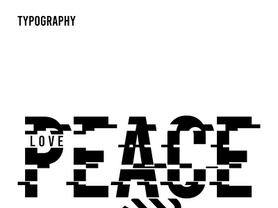 Peace and quiet typography