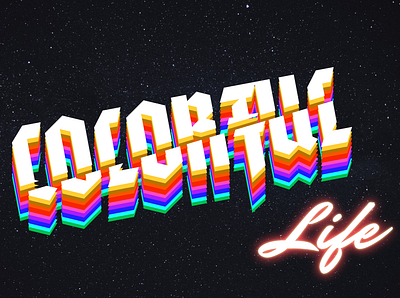 Colorful Life design typography