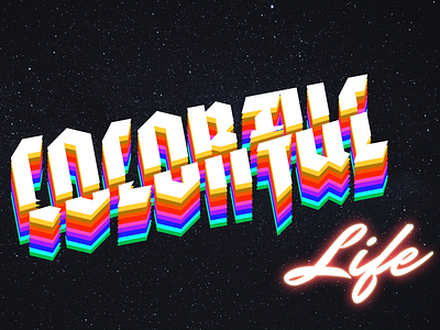 Colorful Life design typography