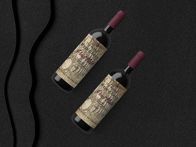 Pinot Noir- wine mockup branding design illustration typography