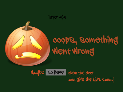 404 page- Halloween version design illustration typography ui