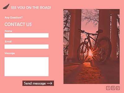 Contact page design illustration logo typography ui