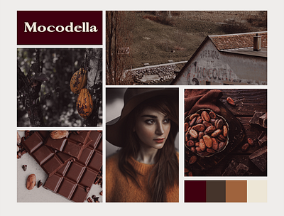 Mocodella- moodboard branding design illustration typography