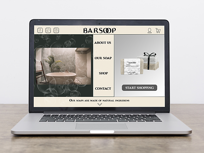 Barsoop- soap brand- website-mockup branding design illustration logo typography ui vector