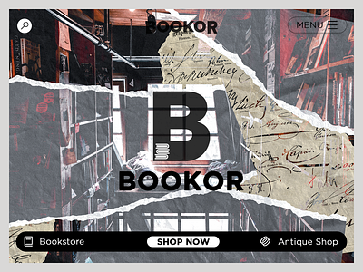 Bookor- landing page branding design illustration logo typography ui