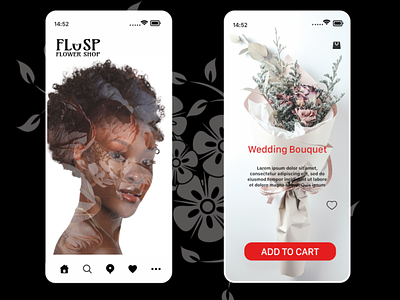 Flosp- flower shop- mobile app app branding design illustration logo typography ui