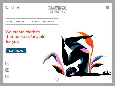 My Yoga- clothing brand-website page branding design graphic design illustration logo typography ui