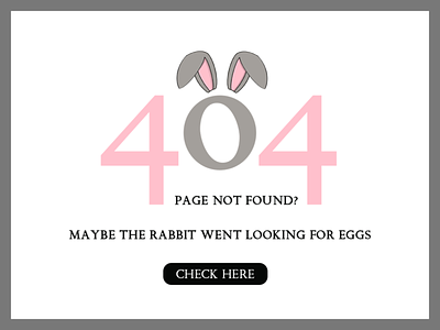 404 page- Easter holidays design illustration typography