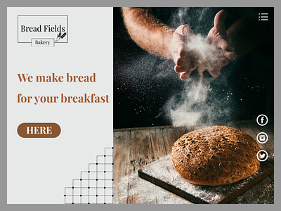 Bread Fields- bakery landing page branding design graphic design illustration logo typography ui