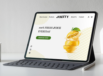 Jucity-juice brand website (second version) branding design graphic design illustration logo typography ui