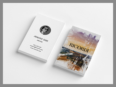 Ricordi- wine brand- business card branding design graphic design logo typography