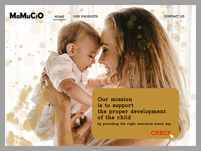 Mamucio- baby food brand-landing page branding design graphic design illustration logo typography ui