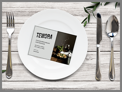 Tewora- restaurant brand- flyer branding design graphic design illustration logo typography