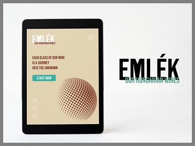 Emlék- wine brand- landing page branding design graphic design illustration logo typography