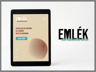 Emlék- wine brand- landing page