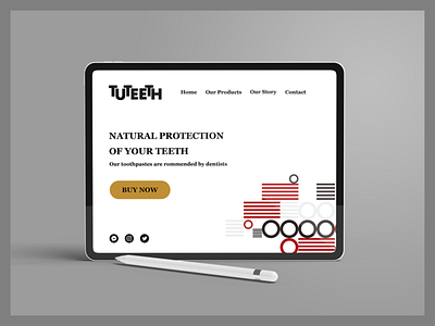 Tuteeth- toothpaste brand-landing page