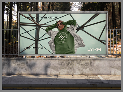 Lyrm-clothing brand-billboard branding design graphic design logo typography