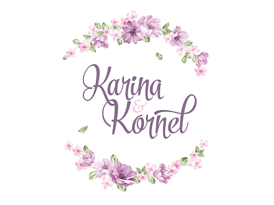Karina & Kornel wedding logo