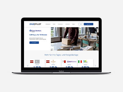 ZinsPilot Landing Page Redesign banking finance fintech redesign uidesign uiux webdesign