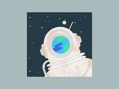 Reflection astronaut earth illustration space space suit