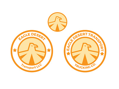 Trucking Company Logo branding circle desert eagle logo transportation truck trucking