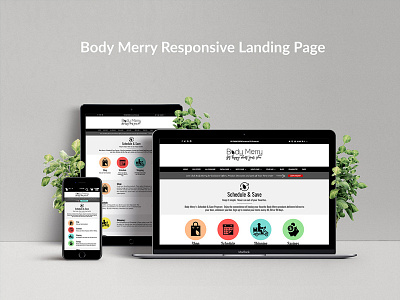 Body Merry Responsive Landing Page responsivedesign skincare ui design ux design uxui w webdesign
