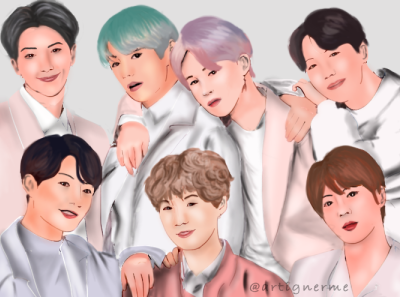 BTS art design digital art graphic design illustration