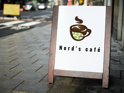 Coffee Cafe logo - Nerd's Cafe branding coffee cafe logo design design graphic design logo design marketing design