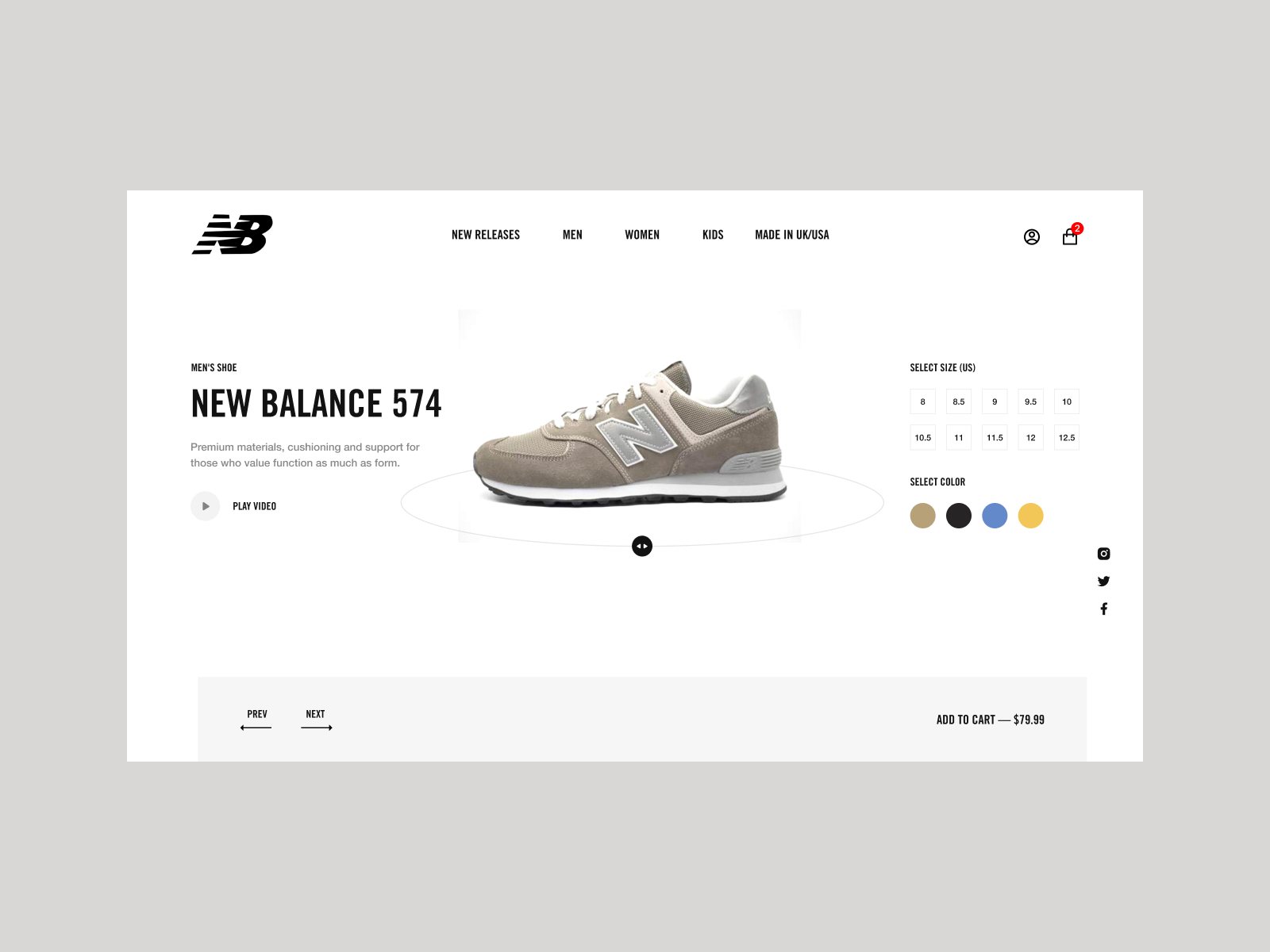 New Balance Promo Page Design Concept by Yevhenii on Dribbble