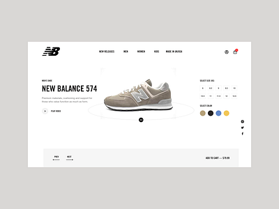 New Balance Promo Page Design Concept