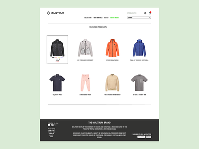 Ma.Strum Concept Page brand cagual concept design mastrum page shop ui ux web
