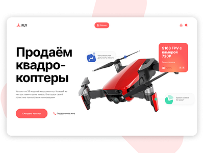 Quadcopter store design shop ui ux web