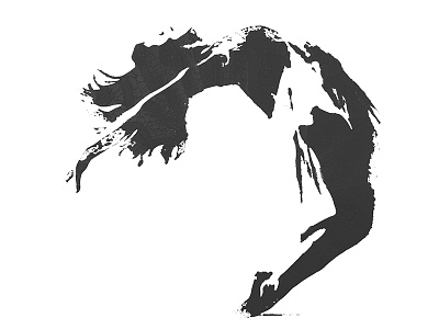 Falling dancer aidanjude ballet dance dancer illustration print screen print screenprint stencil