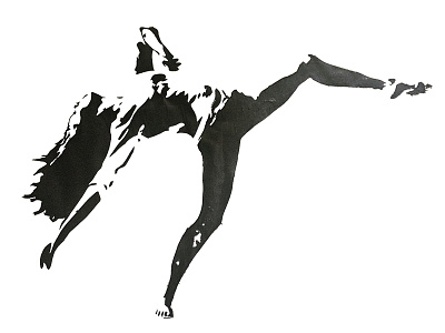 Movement aidanjude art ballet dance dancer illustration print screen print screenprint stencil