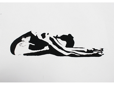 procrastination art black contrast dance fine art negative space paint print screen print screenprint stencil visual