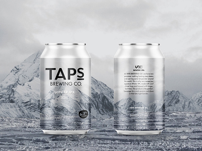 Taps Winter IPA beer brewery can craft beer ipa label label design mountain mountains packaging snow