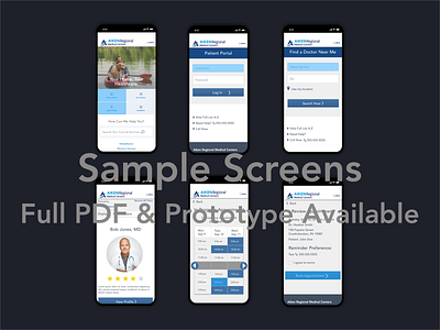 Find A Doc Mobile Patient Flow invisionapp prototype sketch user flow ux