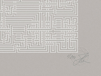 Maze Silkscreen Prints braided drawn edition hand limited maze numbered prints signed weave
