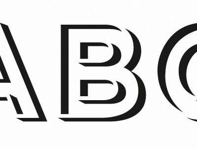 Three-D abc 3d shadow single letter type design typography