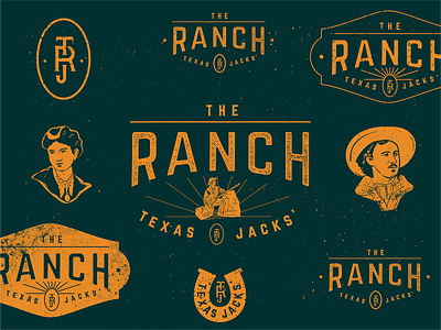 1860 badge branding illustration logo mark monogram texas typography west
