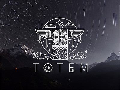 Totem lineart linework logo totem