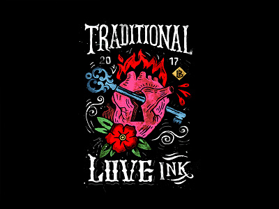 traditional love ink chool heart ink key olds tattoo traditional watercolor
