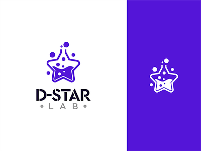 D- Star lab detailing lab laboratory logo mark star symbol