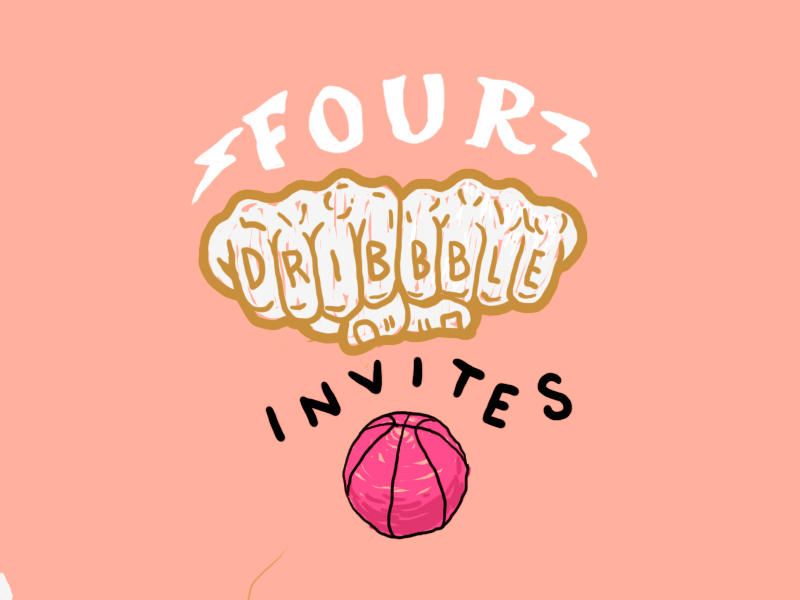 Four Dribbble Invites to Giveaway framebyframe giveaway invitation invites player