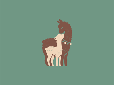 Llamas alpaca animal character flat illustration llama llamas logo mark print vector