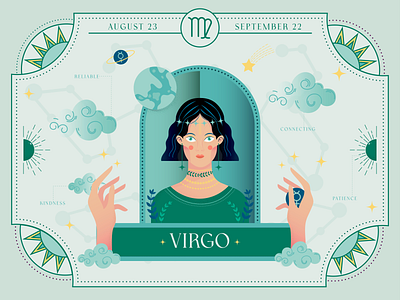 Virgo art design drawing graphic design horoscopes icecream illustration